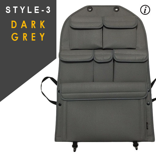 For VW T6 & T6.1 Transporter Leatherette Captain Seat Back Organiser Campervan Storage - Van-X