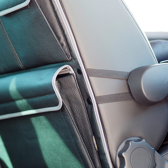 For VW T6 & T6.1 Transporter Leatherette Captain Seat Back Organiser Campervan Storage - Van-X
