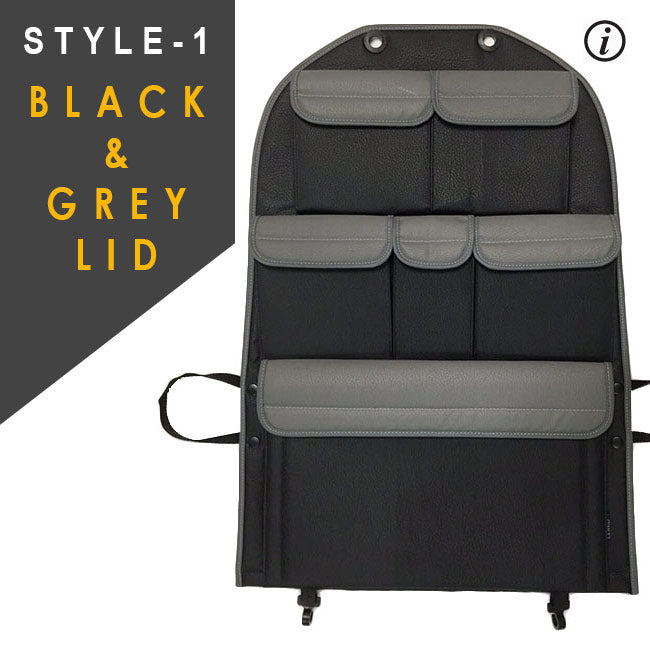 For VW T5 & T5.1 Transporter Leatherette Captain Seat Back Organiser Campervan Storage - Van-X