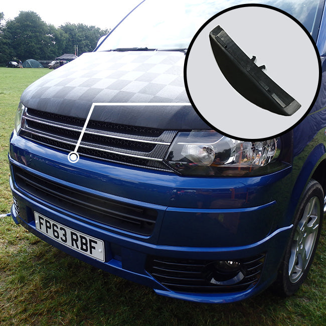 For VW T5.1 Silver Carbon Badgeless Grille *Clearance* [B Grade]