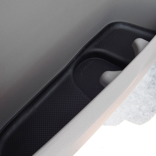 For VW T6 Rubber Door Pocket Inserts – Black Mat Set, Direct Fit | Van-X