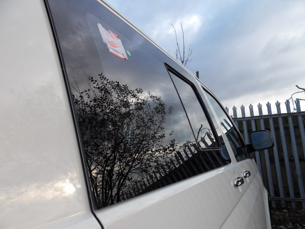 For VW T5 Transporter Smoked Sliding Side Window Glass | Privacy Van Window Upgrade – Van-X