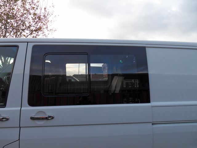 For VW T5 Transporter Smoked Sliding Side Window Glass | Privacy Van Window Upgrade – Van-X