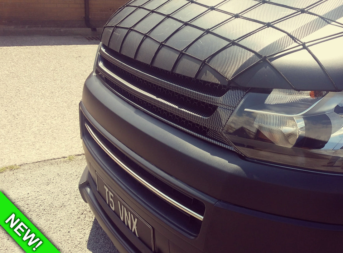 For VW T5.1 Silver Carbon Badgeless Grille *Clearance* [B Grade]