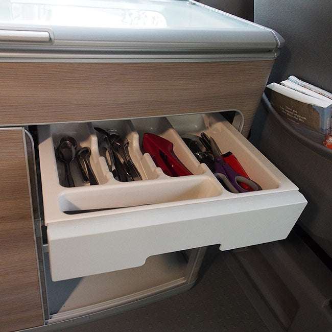 For VW T5 / T5.1 California Camper Cutlery Tray – Van-X Campervan Kitchen Organiser