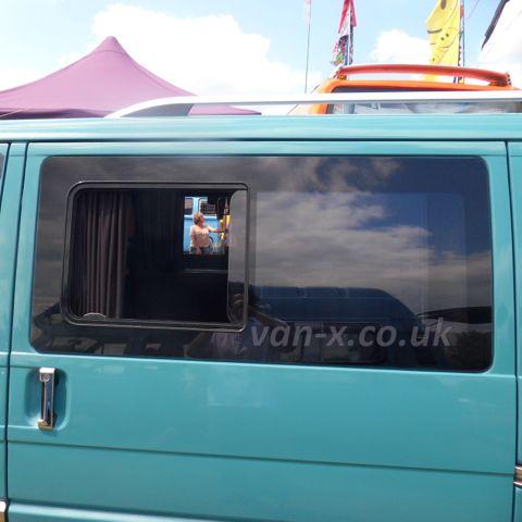 For VW T4 Transporter Sliding Side Window Smoked Glass | Van Conversion Privacy Window – Van-X