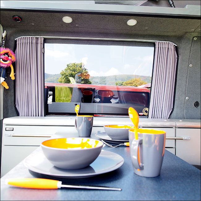 For VW T3 Premium 1 x Side Window Curtains Van-X