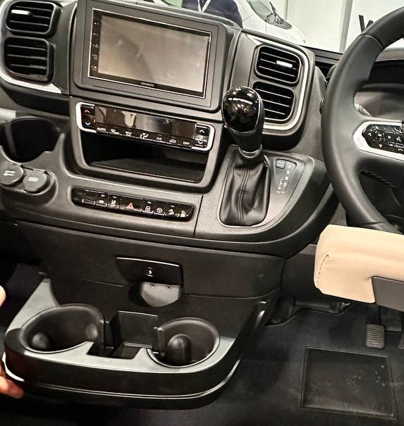 For Fiat Ducato Van-X Black Cupholder Console | Stylish & Practical Upgrade for Motorhomes & Campervans