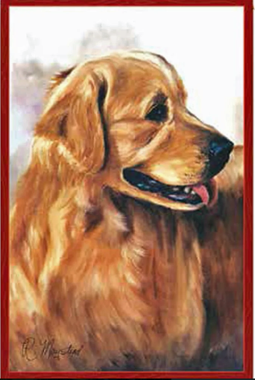 Golden retriever banner / house flag