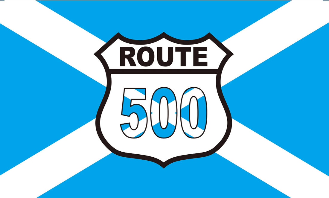 Route 500 flag North coast 500 Scotland saltire flag 5ft x 3ft with eyelets