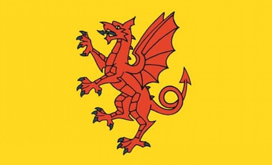 Somerset-Flagge, neu für 2013, 91 x 61 cm, mit Ösen