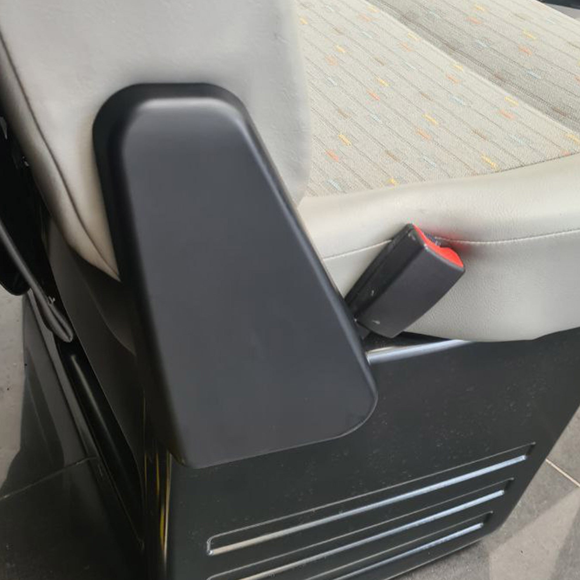 For VW T5, T5.1 Twin Seat Hinge Covers – Matte Black Finish for Transporter Interior Styling Upgrade