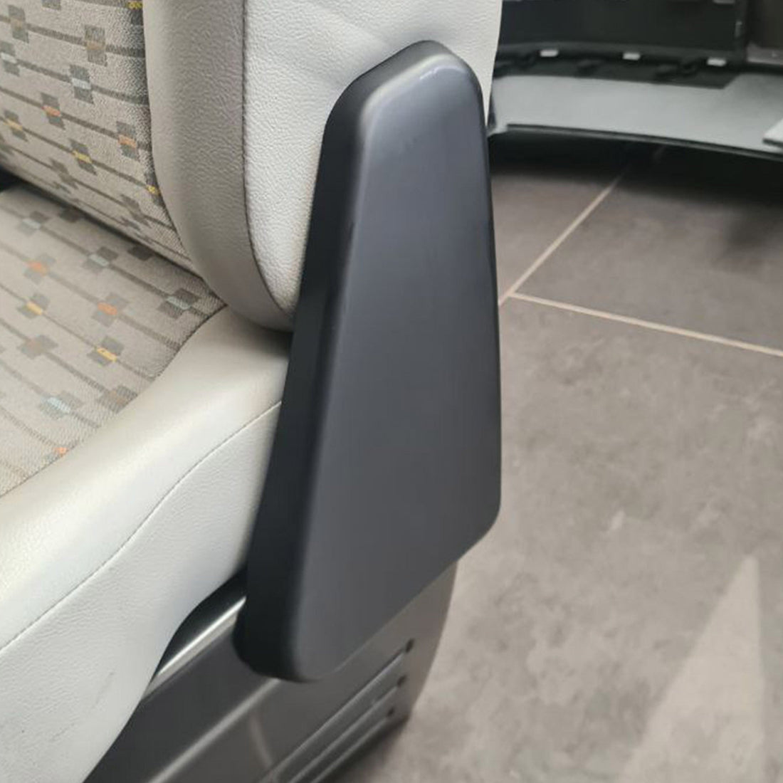 For VW T5, T5.1 Twin Seat Hinge Covers – Matte Black Finish for Transporter Interior Styling Upgrade