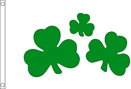 Shamrock flag 5ft x 3ft with two eyelets