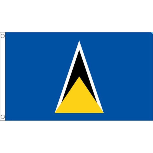 St Lucia flag 5ft x 3ft with eyelets