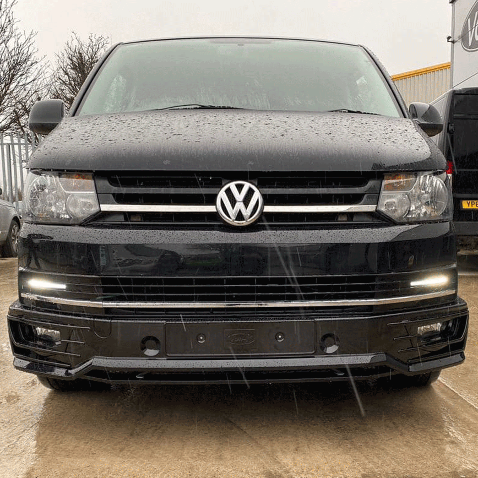 For VW T6 Transporter Front Sportline Spoiler & Splitter Painted Ready to Fit – Front End Styling Upgrade | Van-X