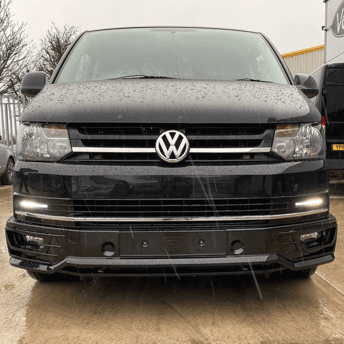 For VW T6 Transporter Front Sportline Spoiler and Splitter B-Grade – Repaint Ready Custom Styling | Van-X