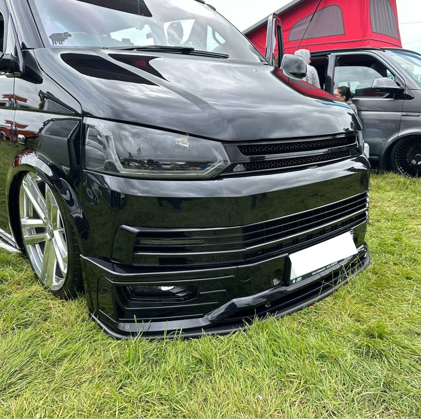 For VW T6 Transporter Front Sportline Spoiler and Splitter B-Grade – Repaint Ready Custom Styling | Van-X