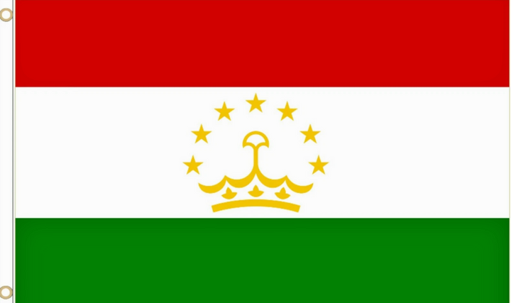 Tajikstan flag 5ft x 3ft with two eyelets