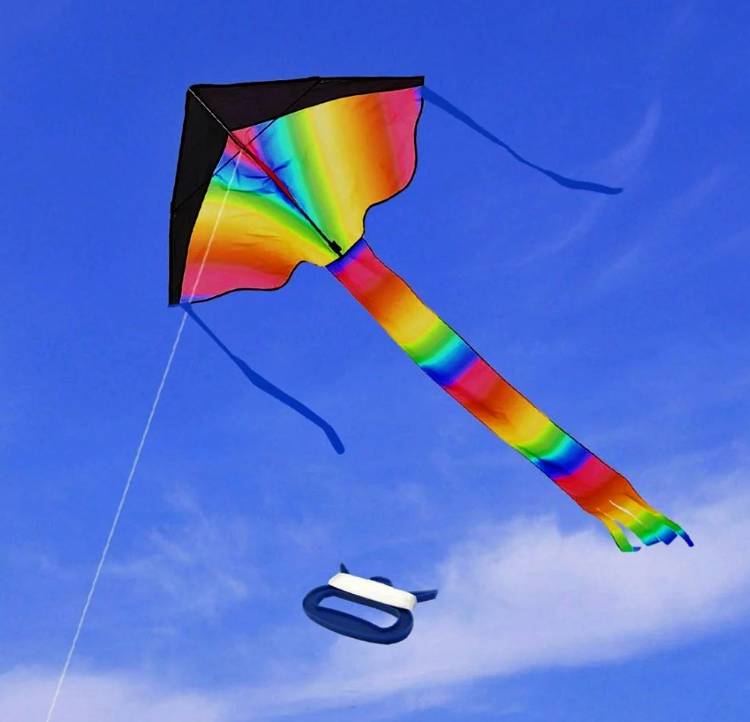Rainbow tie dye kite