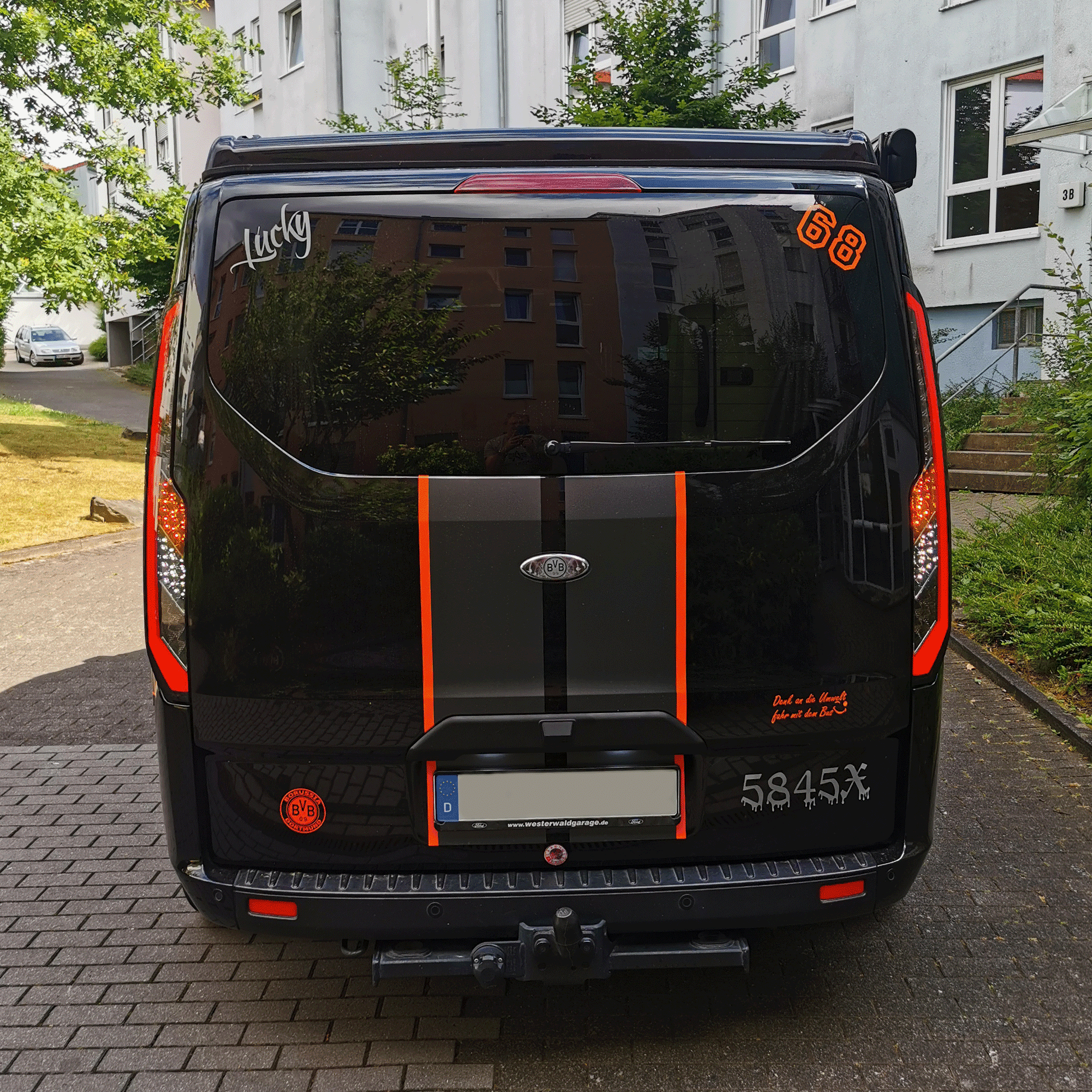 For Transit Custom MK1 LED Rear Lights Tail Lights – Sequential Indicators with Smoked Lenses