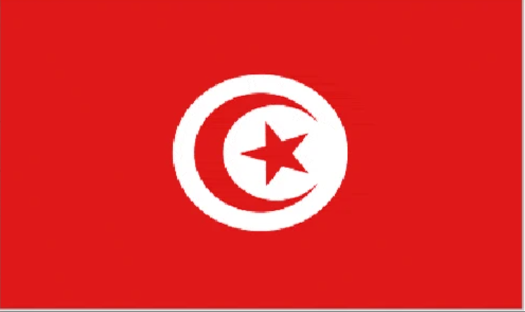 Tunisia flag 5ft x 3ft with two eyelets