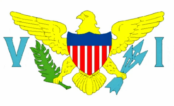 US Virgin Island flag 5ft x 3ft with two eyelets