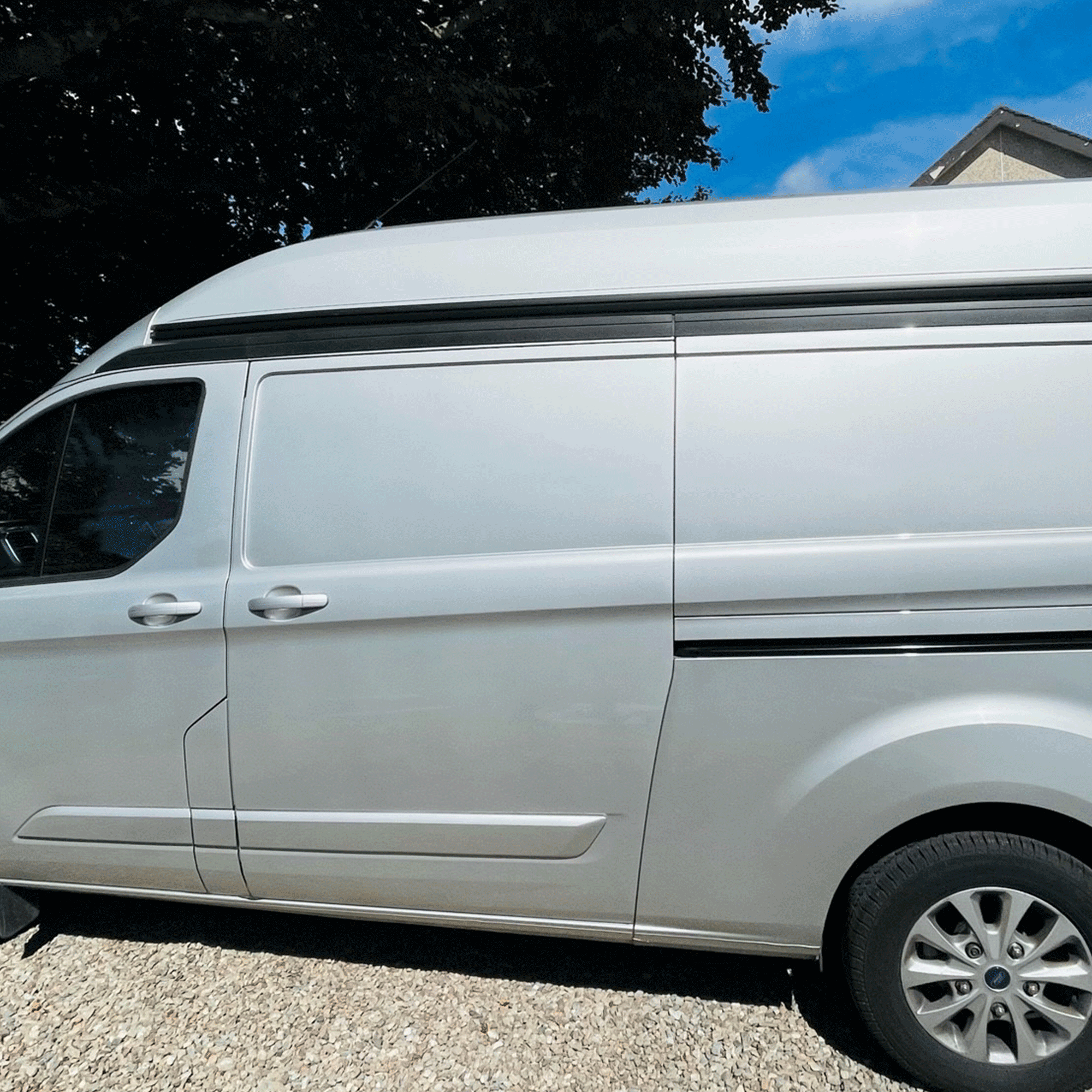 For Ford Transit Custom High-Roof Campervan Black Awning Rails – Drive-Away & Reimo Compatible | Van-X