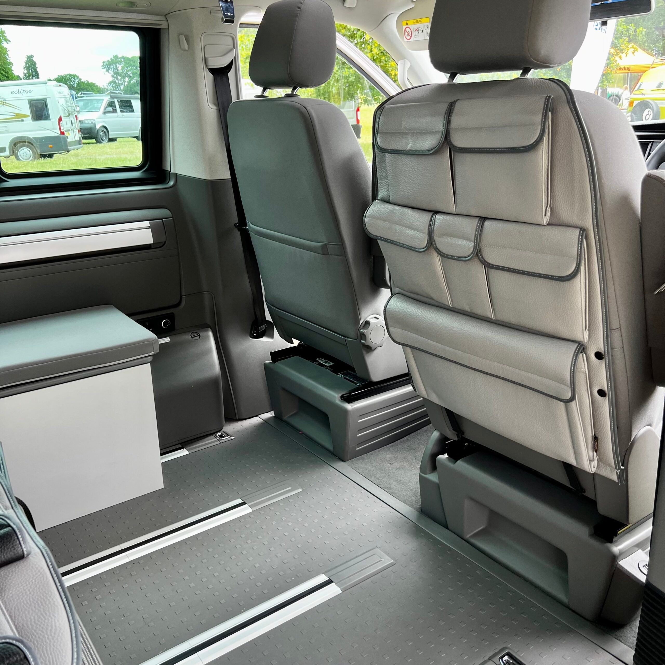 For VW California Ocean Leatherette Captain Seat Back Organiser Campervan Storage - Van-X