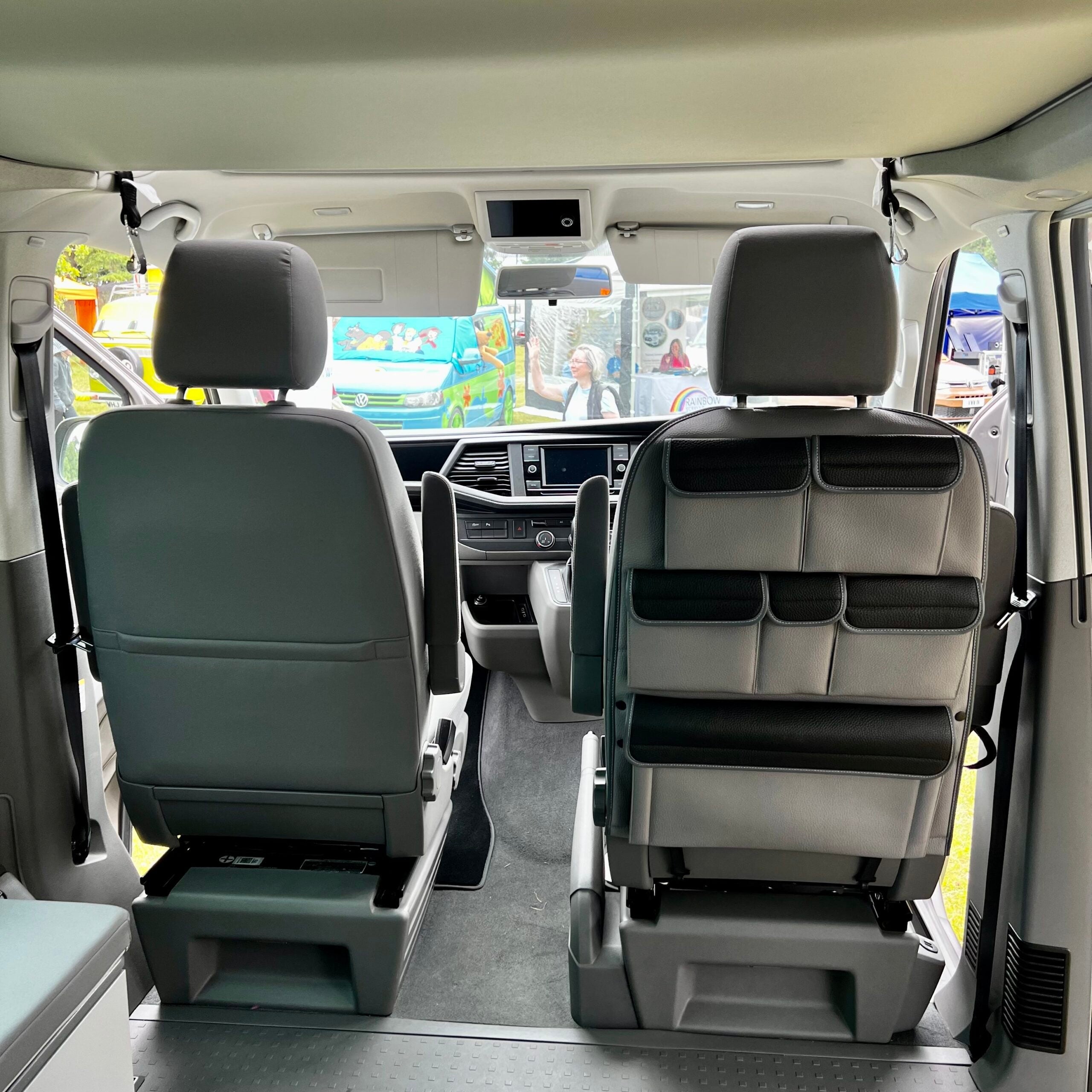 For VW California Ocean Leatherette Captain Seat Back Organiser Campervan Storage - Van-X
