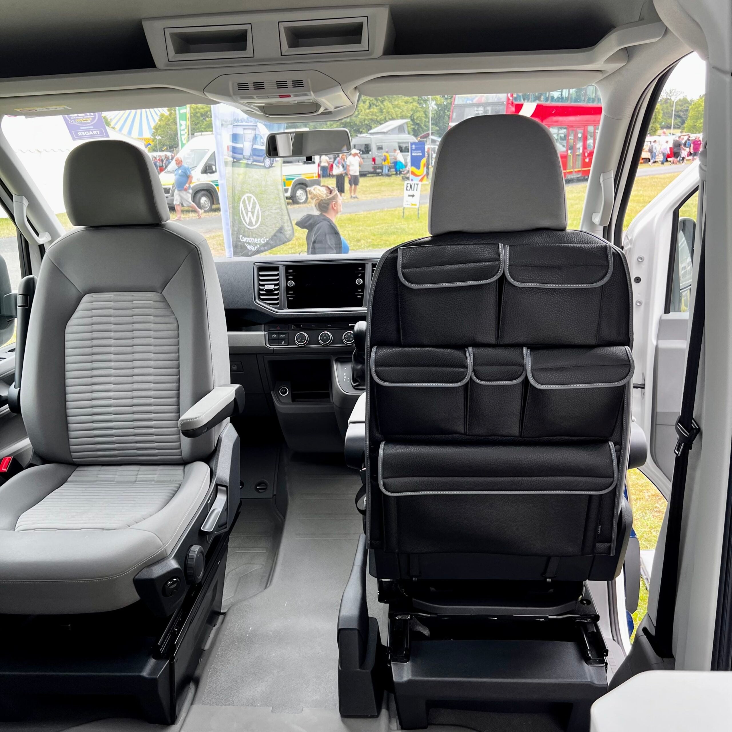 For VW California Ocean Leatherette Captain Seat Back Organiser Campervan Storage - Van-X