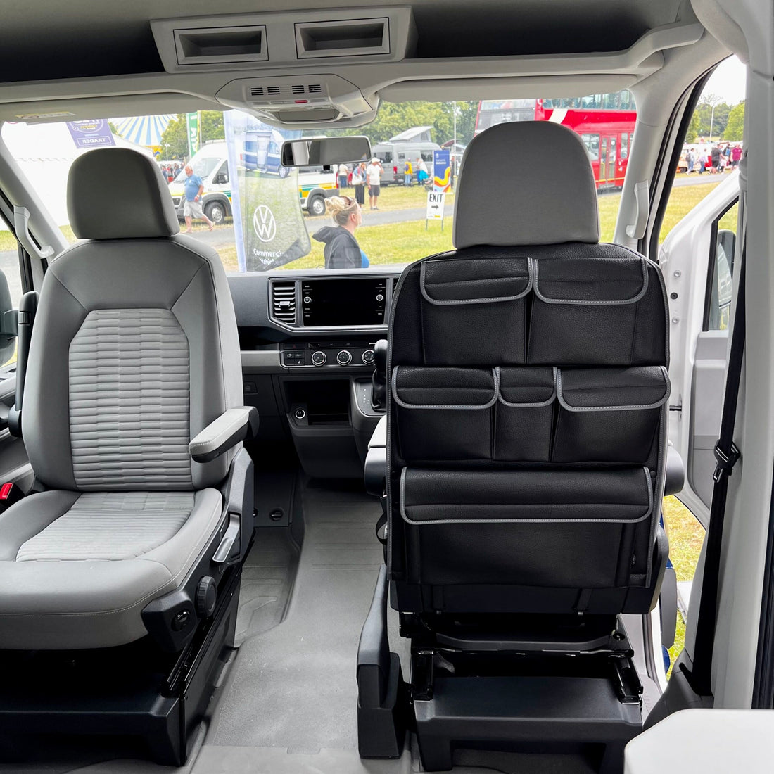 For VW California Ocean Leatherette Captain Seat Back Organiser Campervan Storage - Van-X