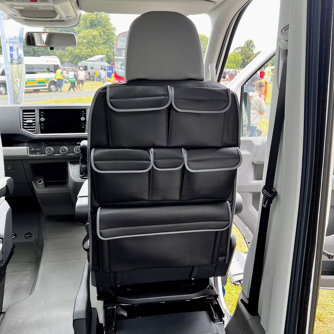 For VW California Ocean Leatherette Captain Seat Back Organiser Campervan Storage - Van-X