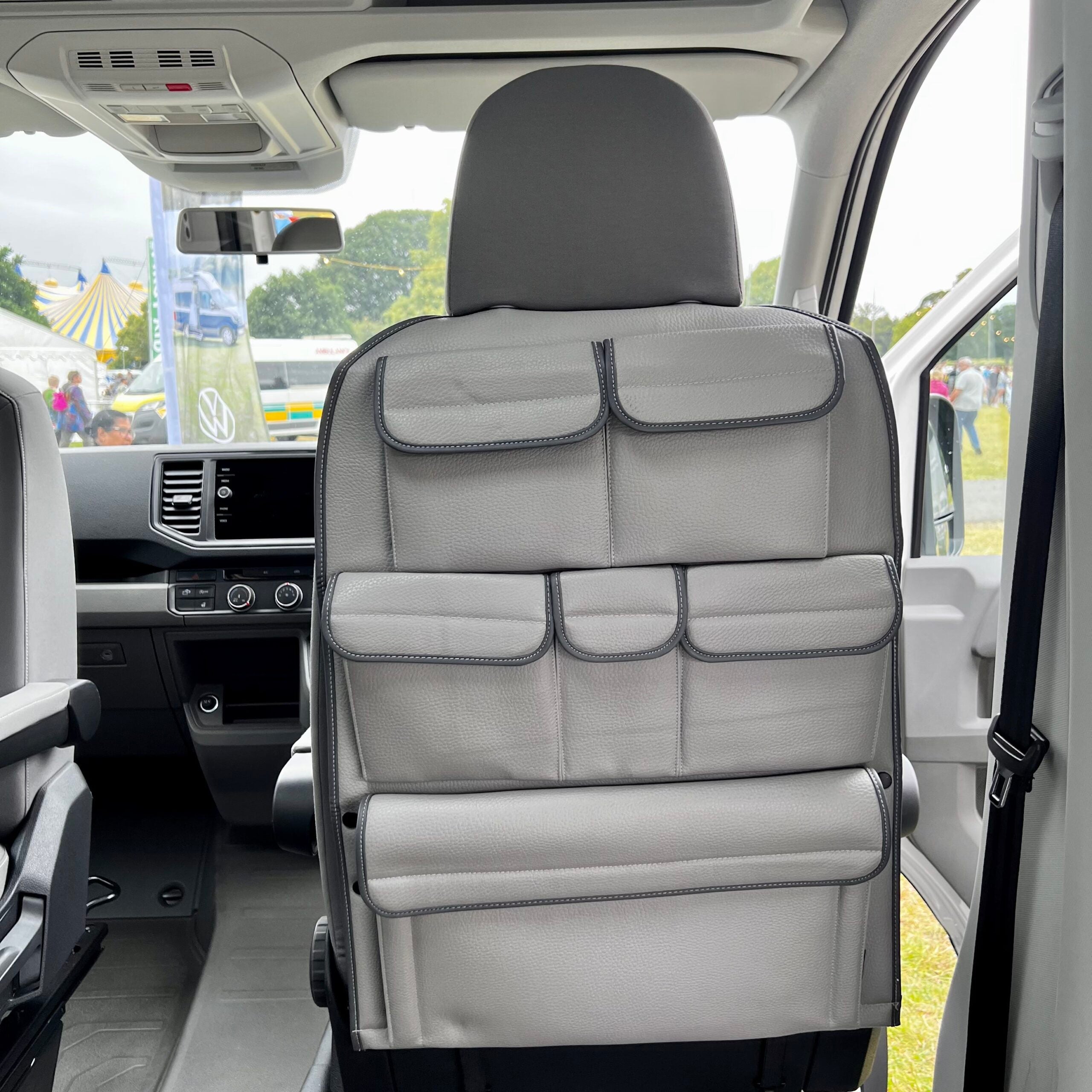 For VW California Ocean Leatherette Captain Seat Back Organiser Campervan Storage - Van-X
