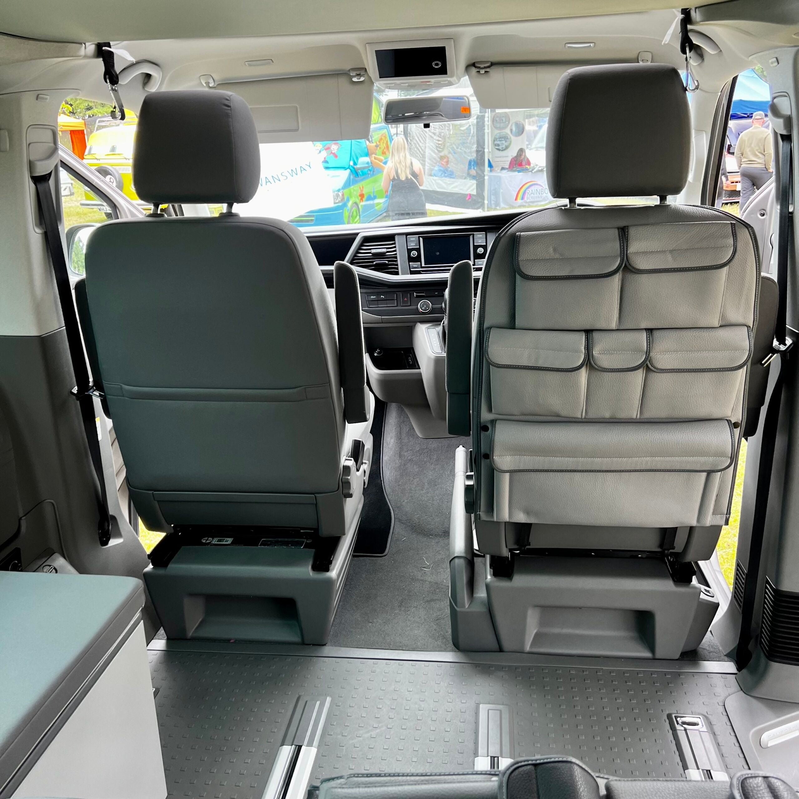 For VW California Ocean Leatherette Captain Seat Back Organiser Campervan Storage - Van-X