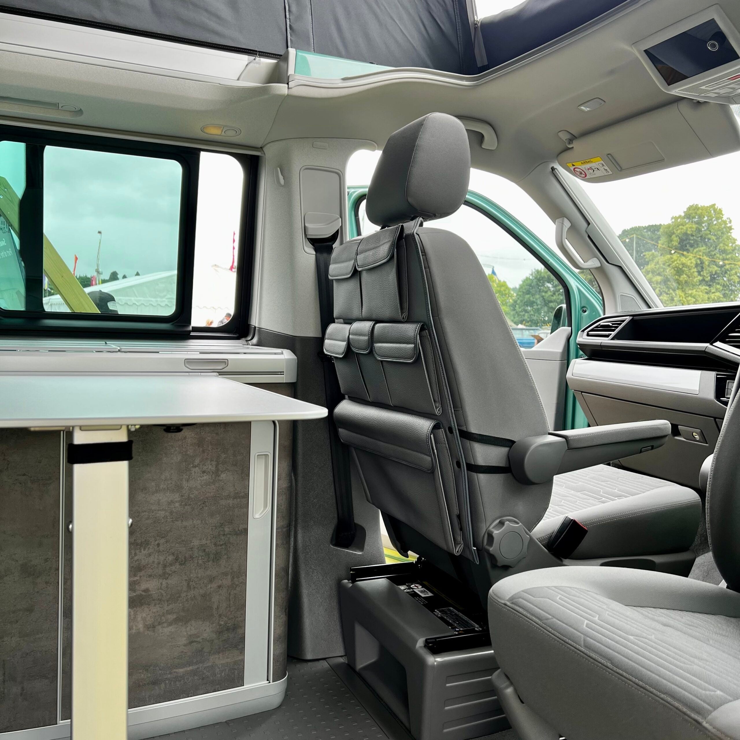 For VW California Ocean Leatherette Captain Seat Back Organiser Campervan Storage - Van-X