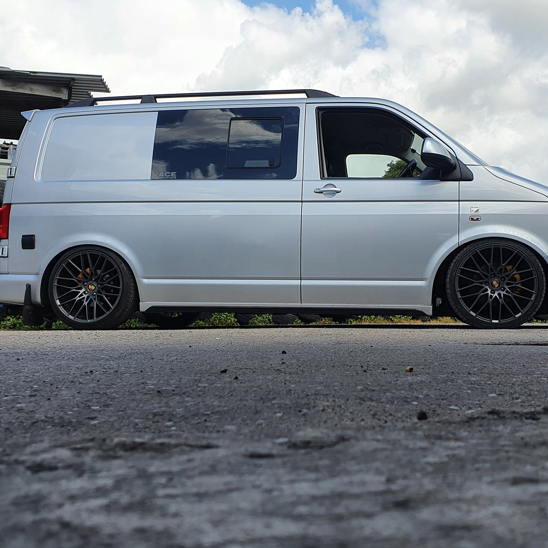 For VW T5, T5.1 SWB Side Skirts Reflex Silver Plastic Painted and Ready to Fit
