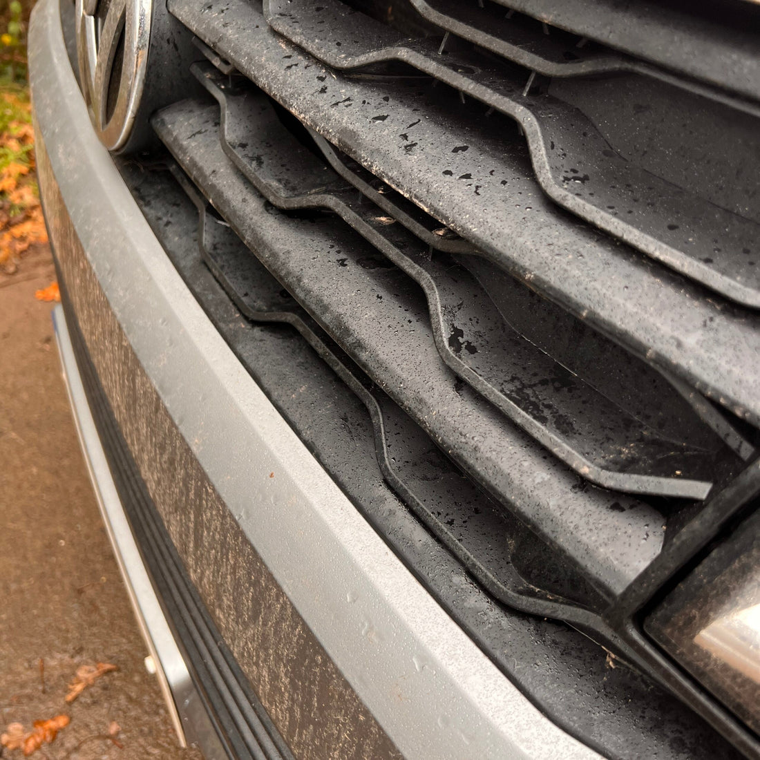 For VW T6 Front R-Line Badgeless Grille Matte Black Upgrade Styling Kit - Van-X