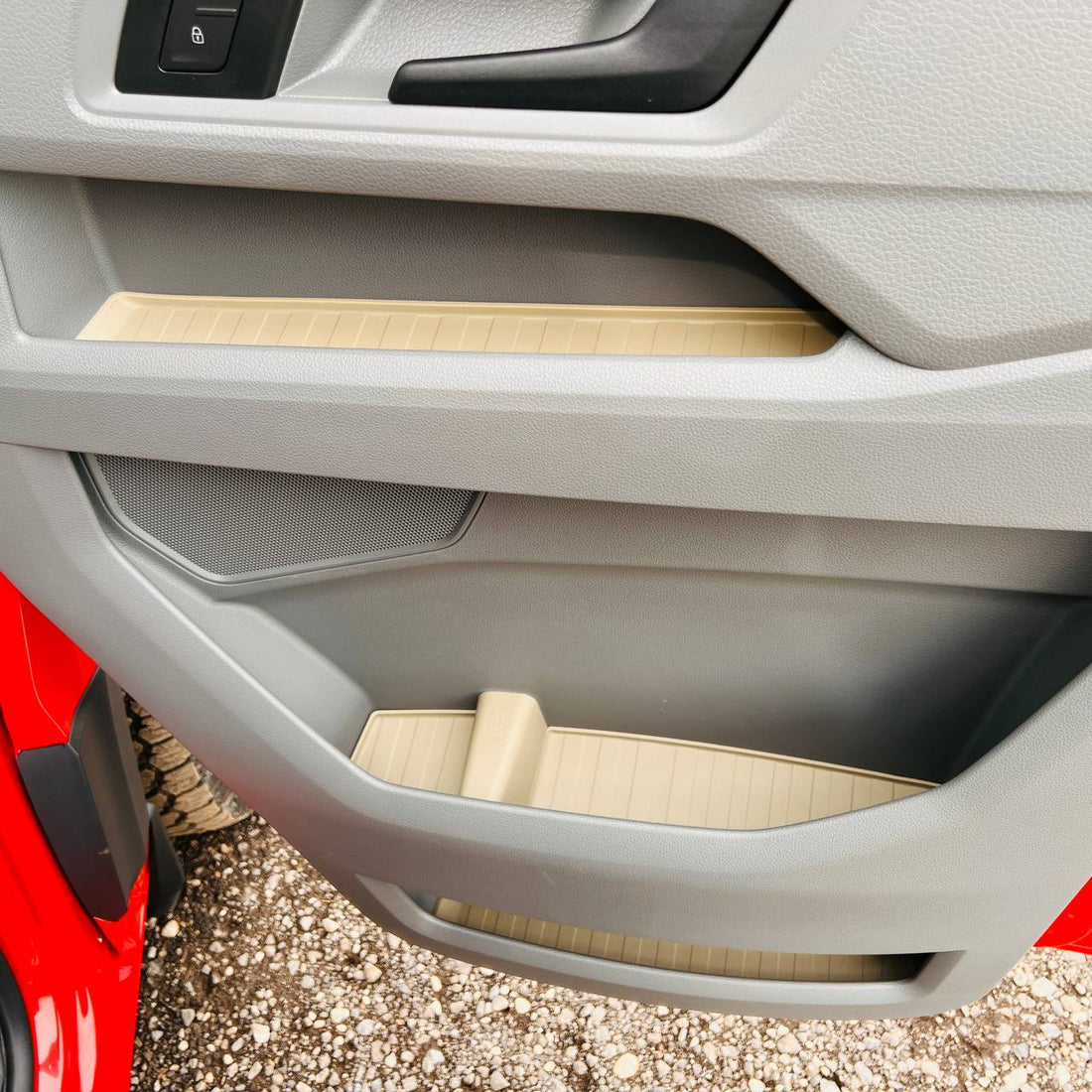 For MAN TGE Rubber Door Liner Pocket Inserts Grey | Van-X