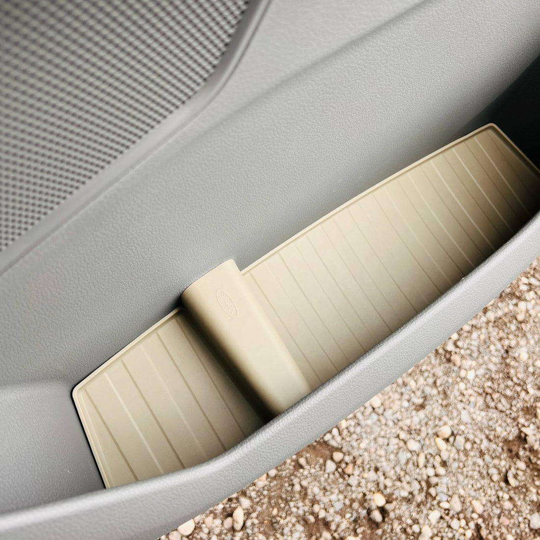 For VW Crafter New Shape Rubber Door Liner Pocket Inserts Grey