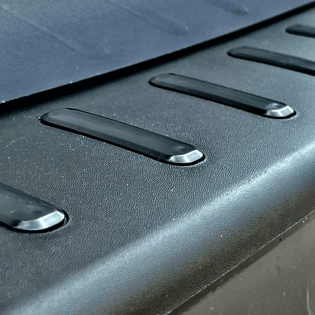 For Vauxhall Vivaro Rear Bumper Protector | Black Plastic Bumper Protector | Van-X