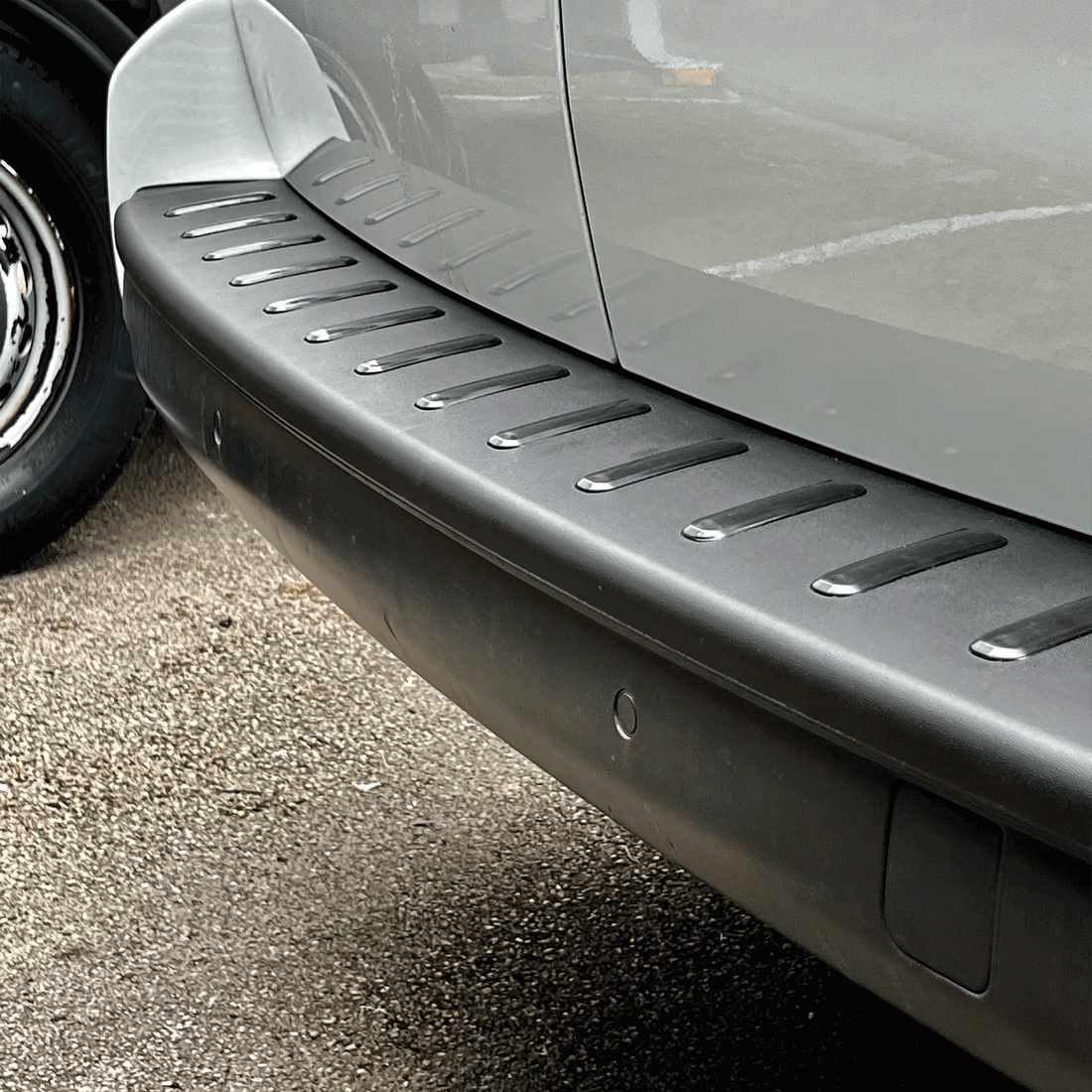 For Vauxhall Vivaro Rear Bumper Protector | Black Plastic Bumper Protector | Van-X
