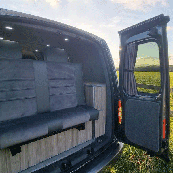 For Fiat Scudo Premium Window Curtains - Black/Grey - CREATE YOUR OWN BUNDLE! | Van-X