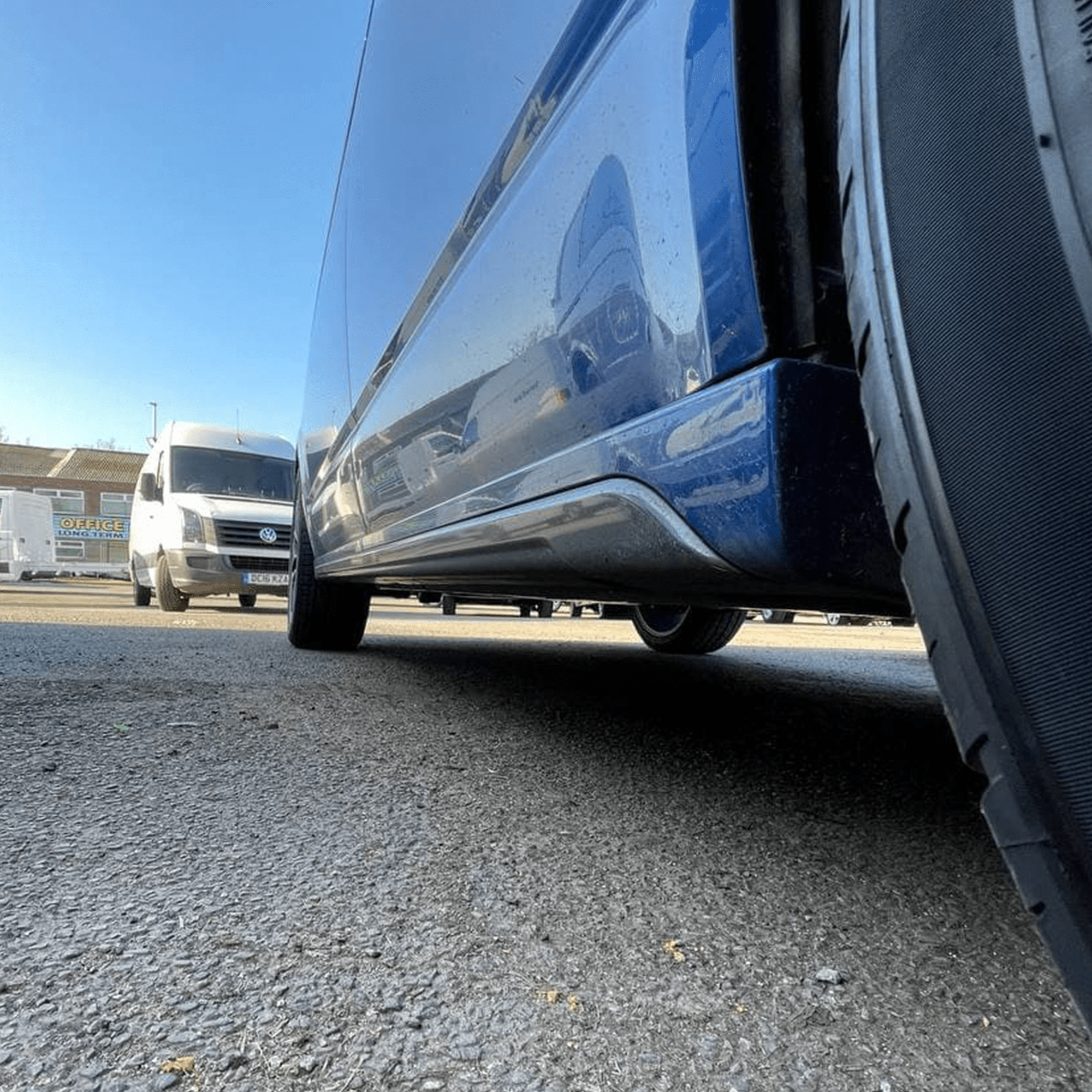 For VW T6 Transporter LWB Side skirts Painted Ready in  Reflex Silver, Painted and Ready to Fit ABS plastic