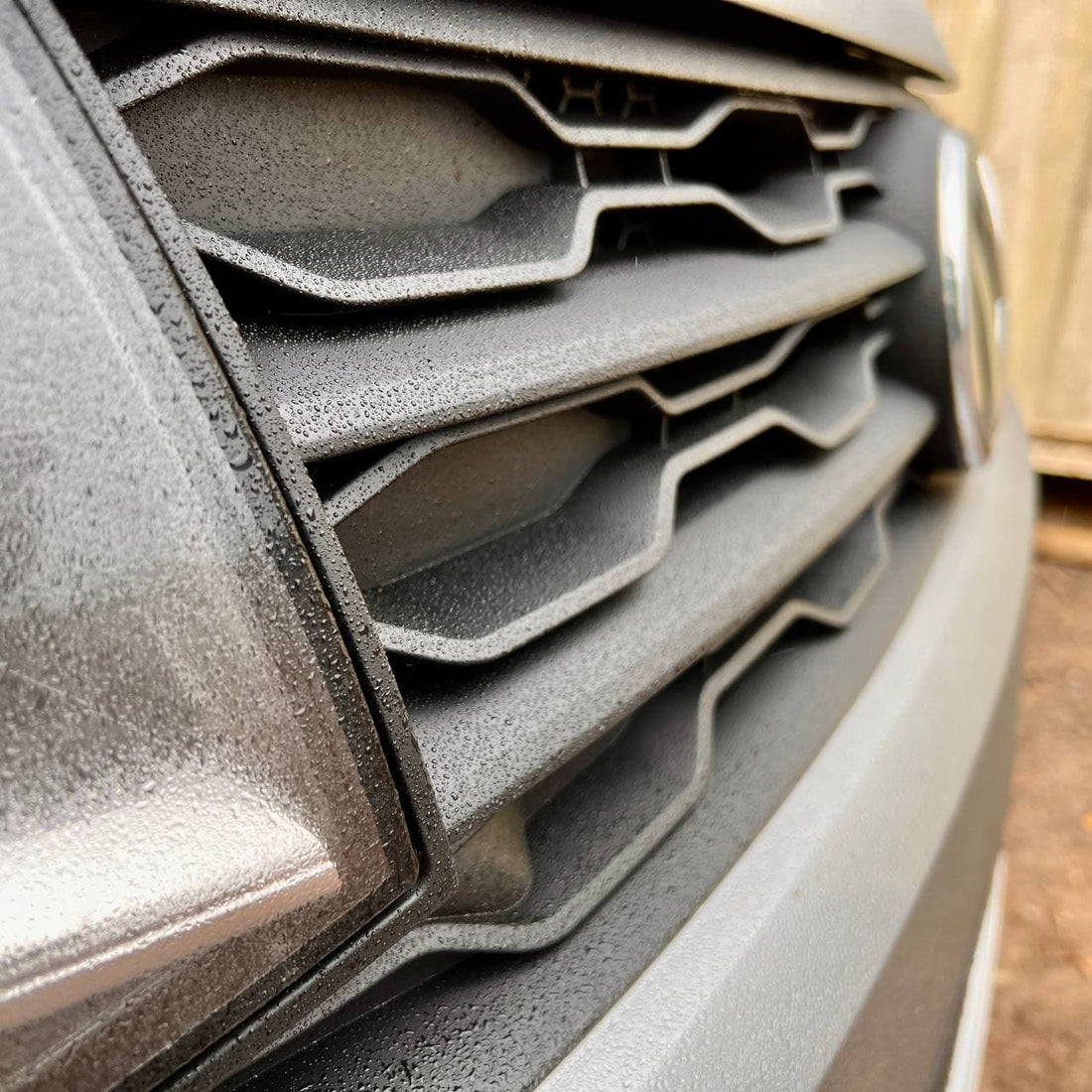 For VW T6 Front R-Line Badgeless Grille Matte Black Upgrade Styling Kit - Van-X