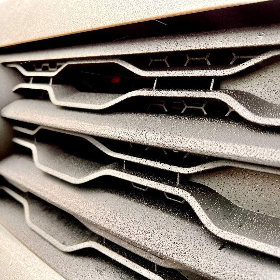 For VW T6 Front R-Line Badgeless Grille Matte Black Upgrade Styling Kit - Van-X