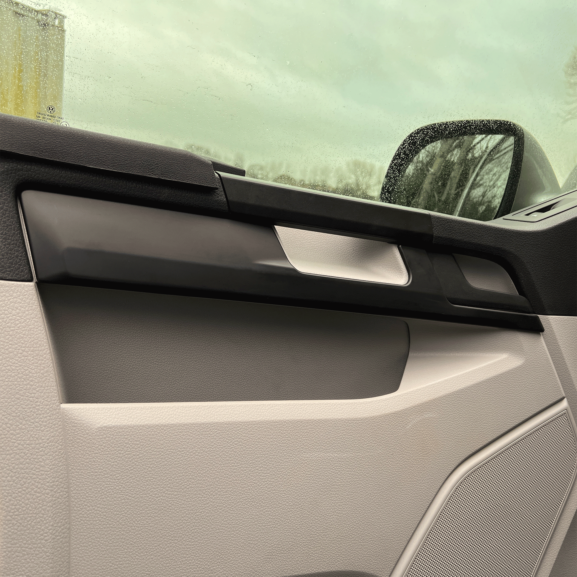 For VW T6 Transporter Lower Dash Styling Trims Comfort Dash Matte Black (Set of 6) Painted and Ready to Fit | Van-X