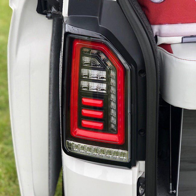For VW T6 Transporter 2015–2020 Tailgate LED Rear Lights Clear Lens Full LED Light Upgrade – Van-X