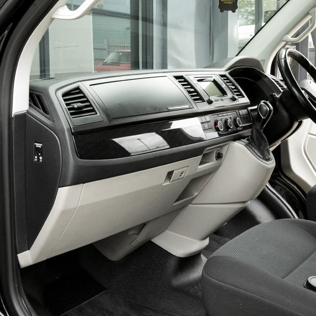 For VW T6 Transporter Lower Dash Trims – Carbon Effect Finish | Van-X