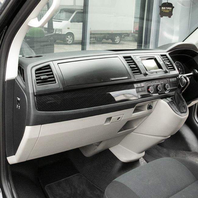 For VW T6 Transporter Lower Dash Trims – Carbon Effect Finish | Van-X